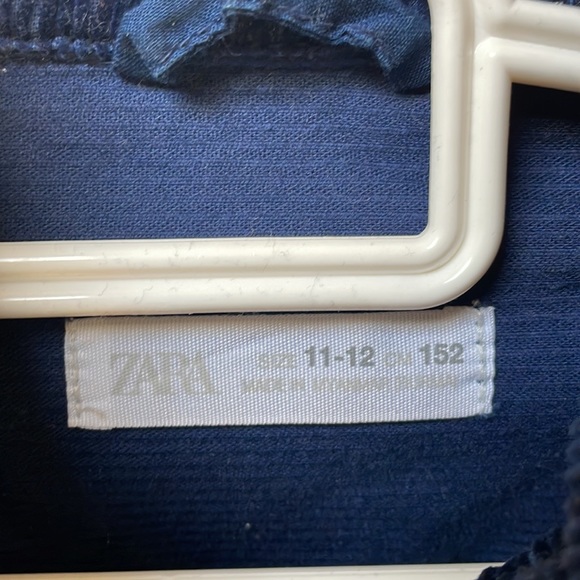 Zara Kids navy CORDUROY button up dress. - Picture 2 of 4